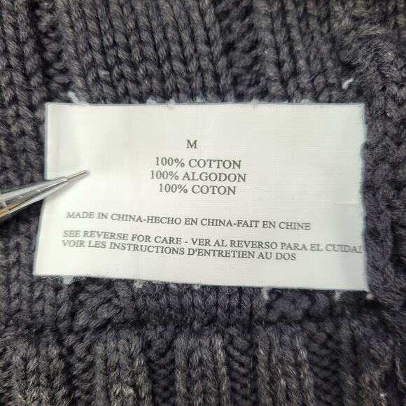 Textured Chunky Grey Sweater by Nine West Jeans size Medium - Picture 6 of 8